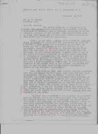 Re possibility of renewed work on island   p1