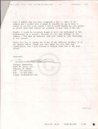 Letter from Thomas Blakemore about wanting to meet to discuss Oak Island, second page