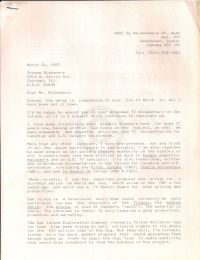 Letter from O'Connor agreeing to a meeting with Thomas Blakemore, first page