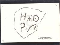 Drawing of Inscribed Rock found by Hedden in 1936