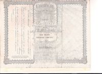 Blank shares certificate