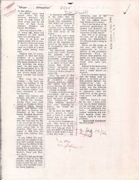 To the editor: "Major . . . Attraction"