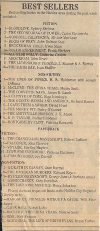 Chronicle Herald: Best Sellers March 25 1978