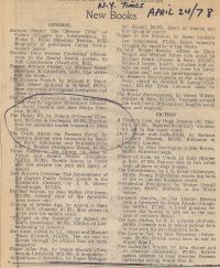 N.Y. Times: New Books April 24 1978