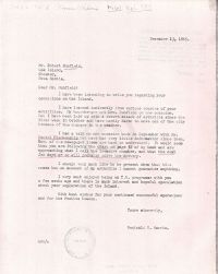 Letter from Harris wishing to meet with Dunfield
