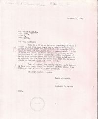 Letter mentioning what crane should be bringing up