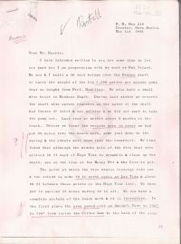 Letter giving Harris updates on Restall's progress p1