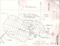 Diagram of Oak Island with lots