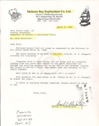 Letter about enclosed items and discussing Lot 23 deed from M R Chappell