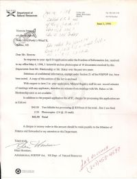 Letter discussing enclosed photocopies