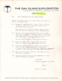 Letter with enclosed items to act as update