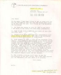 Letter to Schmaltz with enclosed information