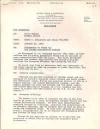 Letter containing paragraphs to utilize in press communications