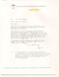 Letter thanking Schmalz for meeting in person