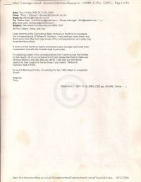 Email discussing correspondence of William B. Goodwin