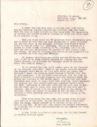 Letter mentioning Dan Blankenship TV interview