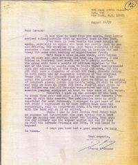 Letter discussing trip to Nova Scotia