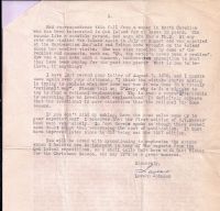 Letter mentioning "In Search Of" show p3