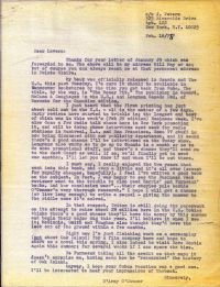 Letter discussing his book