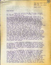 Letter discussing meeting with editor about book p1