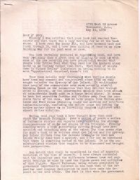 Letter discussing O'Connor's book p1