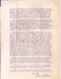 Letter discussing O'Connor's book p2