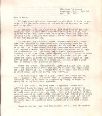 Letter discussing enclosed letter from David Tobias p1