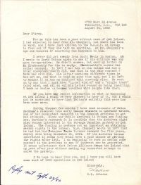 Letter mentioning no reply from Tobias or from Scott Neely