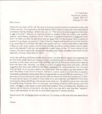 Letter discussing differences in approaches