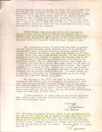 Letter discussing various aspects of the Oak Island dig p6