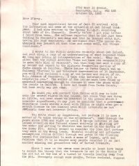 Letter mentioning M R Chappell having his legs amputated p1