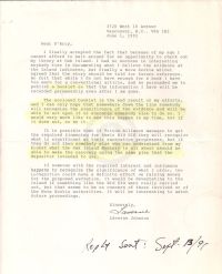 Letter discussing booklet he's publishing due to his age