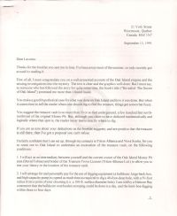 Letter with the 'bare-bones' outline of an agreement p1
