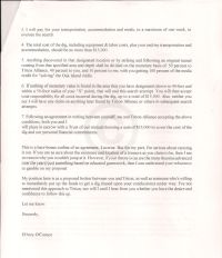 Letter with the 'bare-bones' outline of an agreement p2