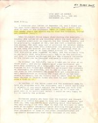 Letter requesting O'Connor to explain his term "fuzzy" p1