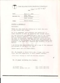 Regarding a visit by the three recipients to the island