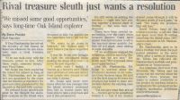Newspaper clipping from Nolan re interview