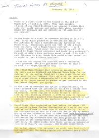 Tobias' notes re Mugar