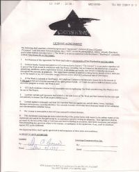 License agreement signed by O'Connor December 4th 1997