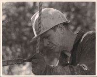 Blankenship inspecting drill casing