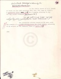 Notes explaining about prospectus in W.D. Dimock file