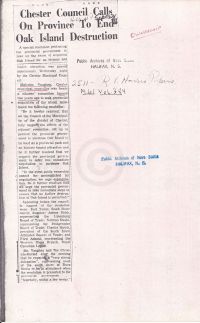 Chester Council Calls On Province To End Oak Island Destruction