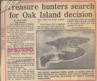 Chronicle Herald: Treasure hunters search for Oak Island decision