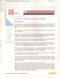 For Sale: Canada's Treasure Island p1