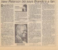 Article on Big Dig book next to article on Oscar Peterson