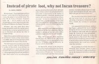 Halifax Chronicle Herald: Instead of pirate loot, why not Incan Treasure?