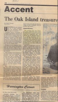 Worcester Telegram: The Oak Island treasure hunt fascinates journalist, part 1