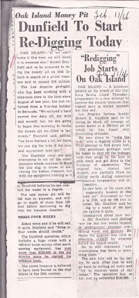 Dunfield To Start Re-Digging Today