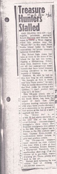 Globe & Mail: Treasure Hunters Stalled