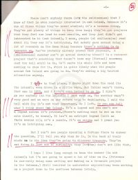 Notes on telephone conversation with Mendel L. Peterson, Oct 20 1976 p6
